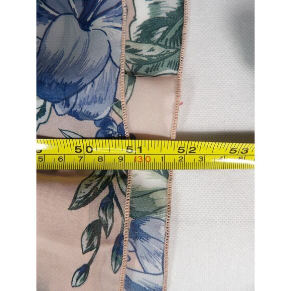 Kate & Lily Size 10 Maxi Dress Sheer Pink Floral Tropical Chiffon Collared Butt - Picture 7 of 15